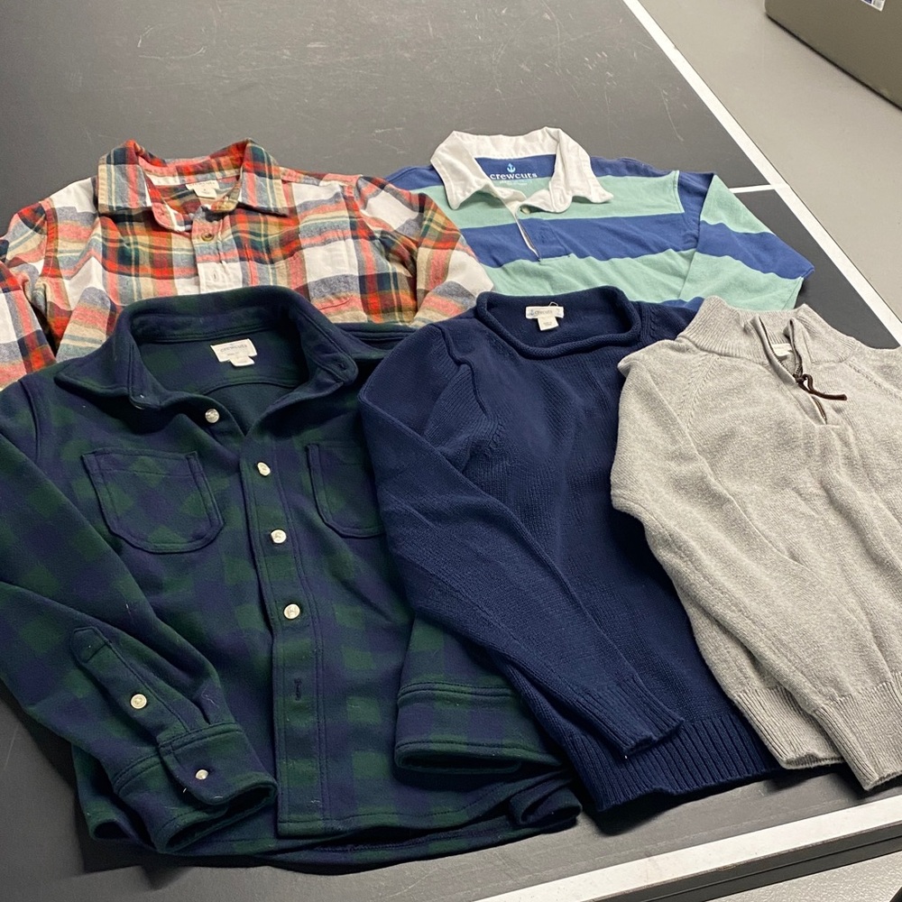 Crewcuts boys long sleeve flannel & sweater Bundle size M 8-9